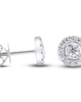 SC Jewellery - Earrings - Stud 14K White Gold 0.43ctw Diamond Halo Studs