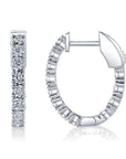 SC Jewellery - Earrings - Hoop 14K White Gold 0.47ctw Diamond Oval Hoops