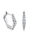 SC Jewellery - Earrings - Hoop 14K White Gold 0.49ctw Diamond Hexagon Huggies