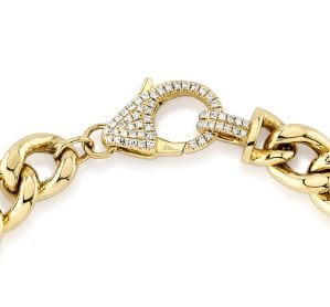 SC Jewellery - Bracelet 14K Yellow Gold 0.25 Diamond Pave Lobster Clasp Bracelet