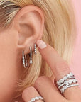 SC Jewellery - Earrings - Hoop 14K Yellow Gold 0.26ctw Diamond Oval Huggies