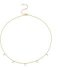 SC Jewellery - Necklace 14K Yellow Gold 0.30ctw 5 Dangle Diamond Necklace
