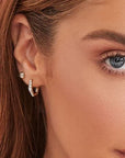 SC Jewellery - Earrings - Hoop 14K Yellow Gold 0.49ctw Diamond Hexagonal Huggies