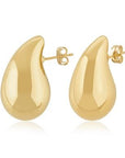 Carla Corp Jewellery - Earrings - Hoop 14K Yellow Gold Medium Teardrop Studs