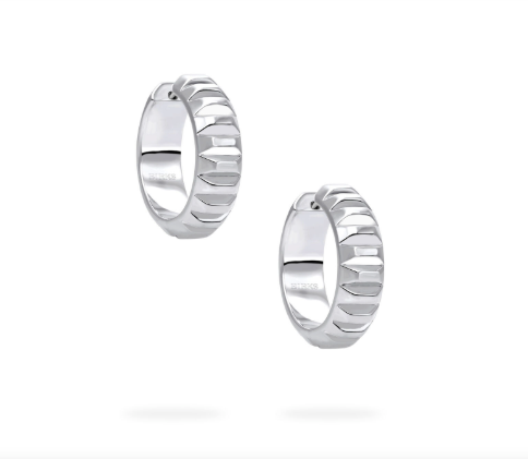 Birks Essentials Silver Textured Hoops