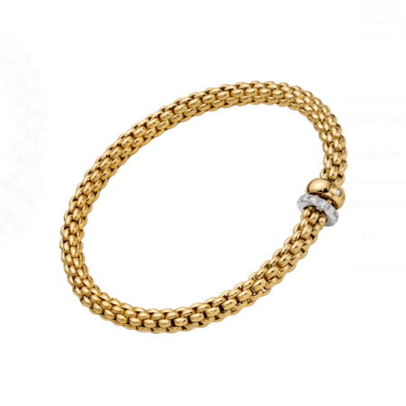 FOPE 18k Yellow Gold Diamond Solo Bracelet