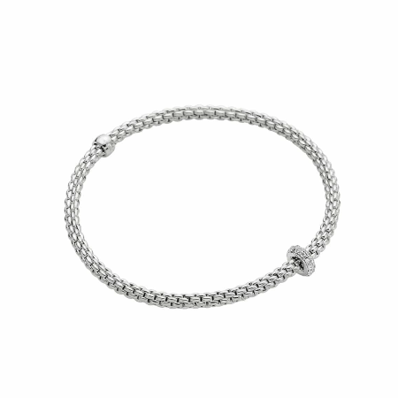 Fope 18K White Gold Flex-It Diamond Bracelet