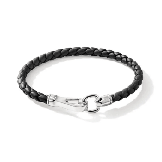 John Hardy Hook Clasp 5mm Leather Bracelet