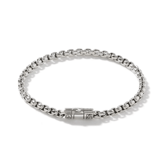 John Hardy Sterling Silver Box Chain Bracelet