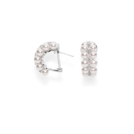 MIKIMOTO CLUSTER EARRINGS