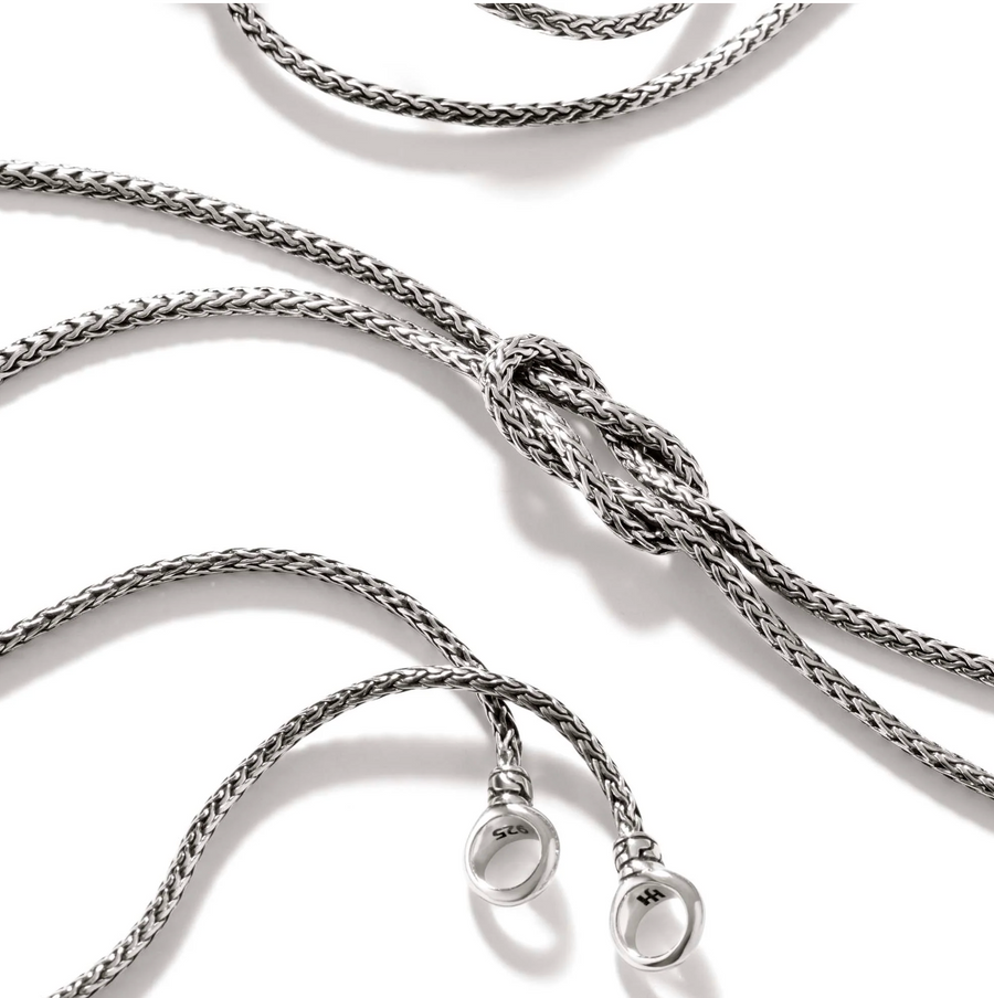 John Hardy Silver Love Knot Convertible Necklace