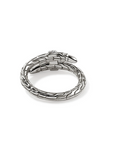 John Hardy Sterling Silver Spear Ring with Diamonds