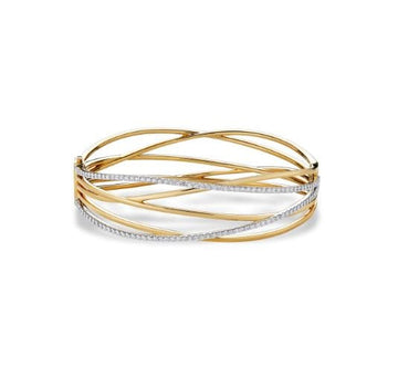 Birks Jewellery - Bracelet Birks 18K Rosee Du Matin Diamond Criss Cross Bracelet