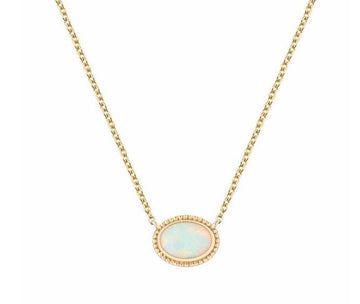 Birks Jewellery - Necklace Birks 18K Yellow Gold Les Plaisirs de Birks Horizontal Oval Opal Necklace