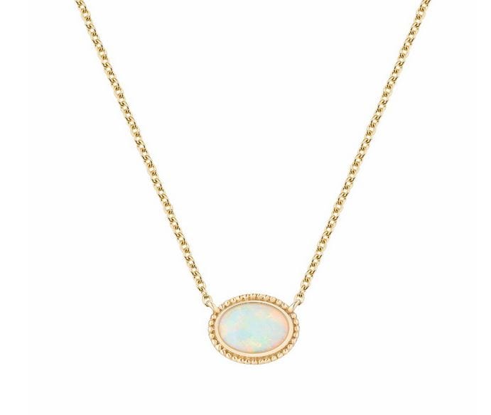 Birks Jewellery - Necklace Birks 18K Yellow Gold Les Plaisirs de Birks Horizontal Oval Opal Necklace