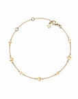 Birks Jewellery - Bracelet Birks 18K Yellow Gold Rock and Pearl Station Bracelet