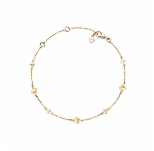 Birks Jewellery - Bracelet Birks 18K Yellow Gold Rock and Pearl Station Bracelet