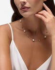 Birks Jewellery - Necklace Birks 18K Yellow Gold Rock and Pearl Station Necklace