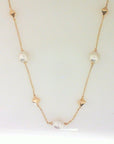 Birks Jewellery - Necklace Birks 18K Yellow Gold Rock and Pearl Station Necklace