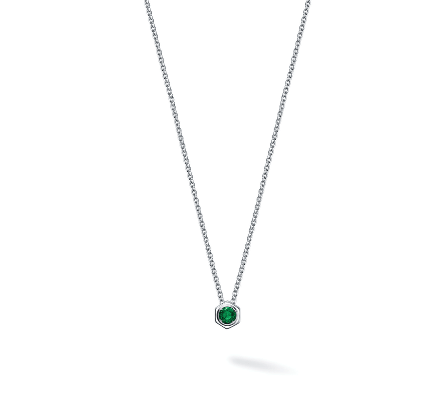 Birks Unclassified Birks Bee Chic Emerald Silver Pendant