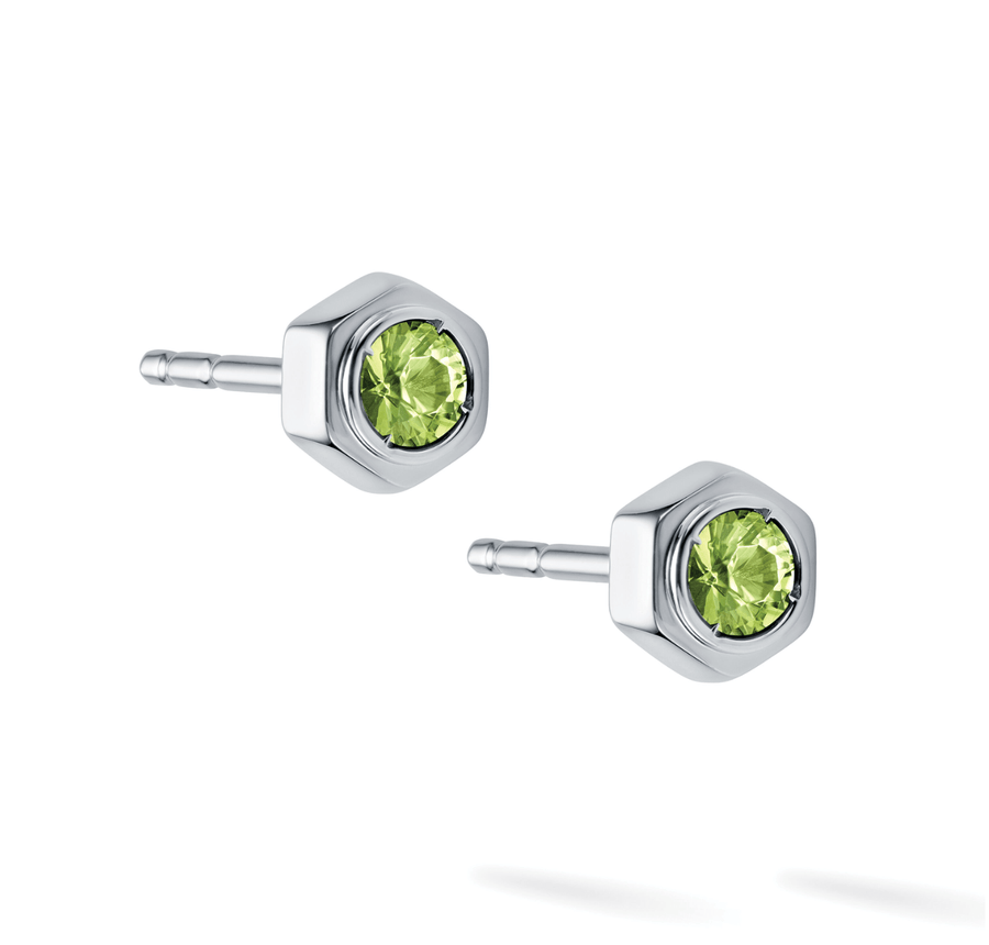 Birks Unclassified Birks Bee Chic Peridot Silver Stud Earrings
