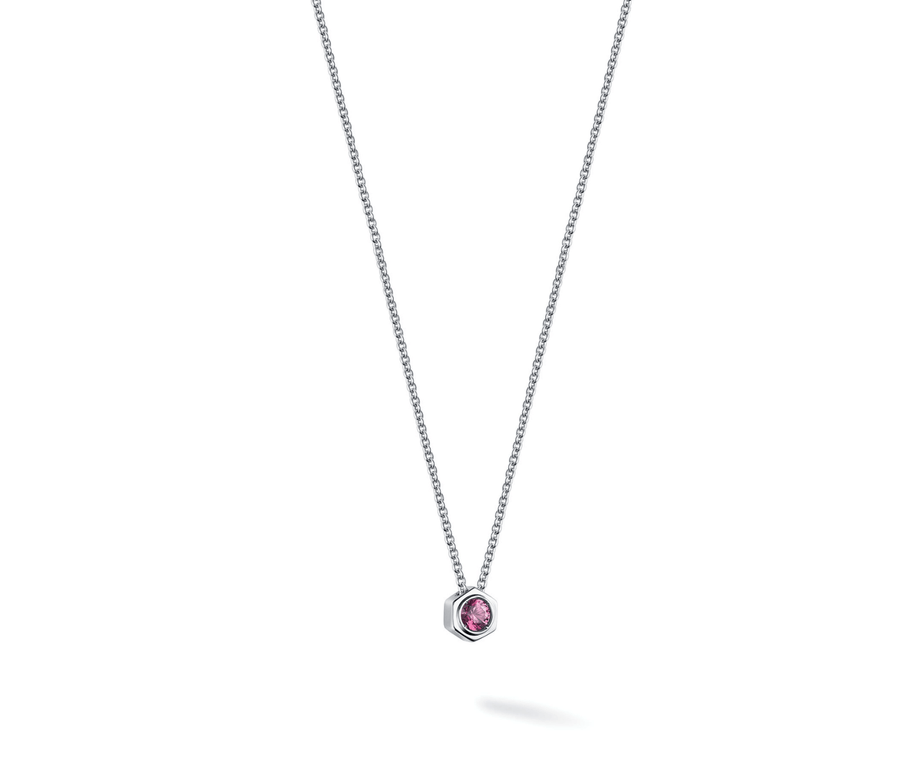 Birks Unclassified Birks Bee Chic Pink Tourmaline Silver Necklace