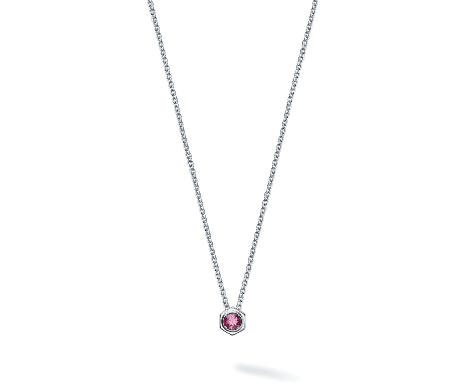 Birks Unclassified Birks Bee Chic Pink Tourmaline Silver Necklace