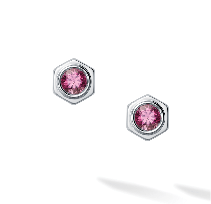 Birks Unclassified Birks Bee Chic Ruby Silver Stud Earrings