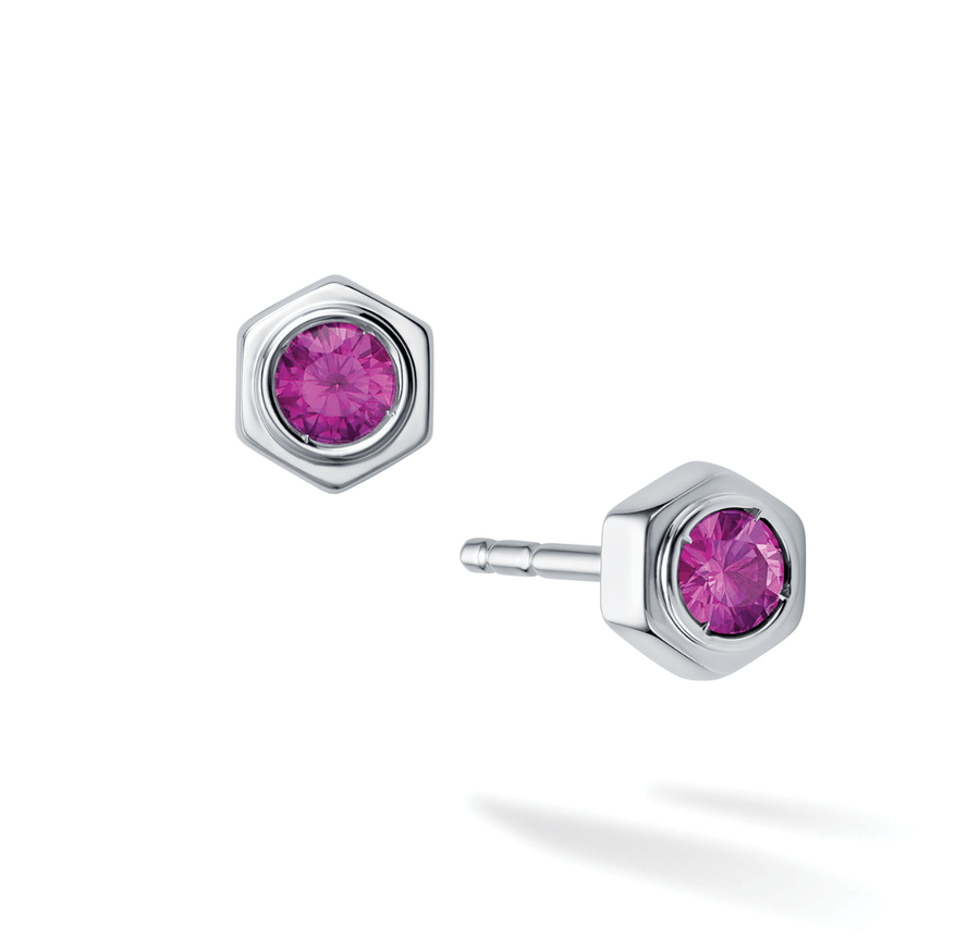 Birks Unclassified Birks Bee Chic Ruby Silver Stud Earrings