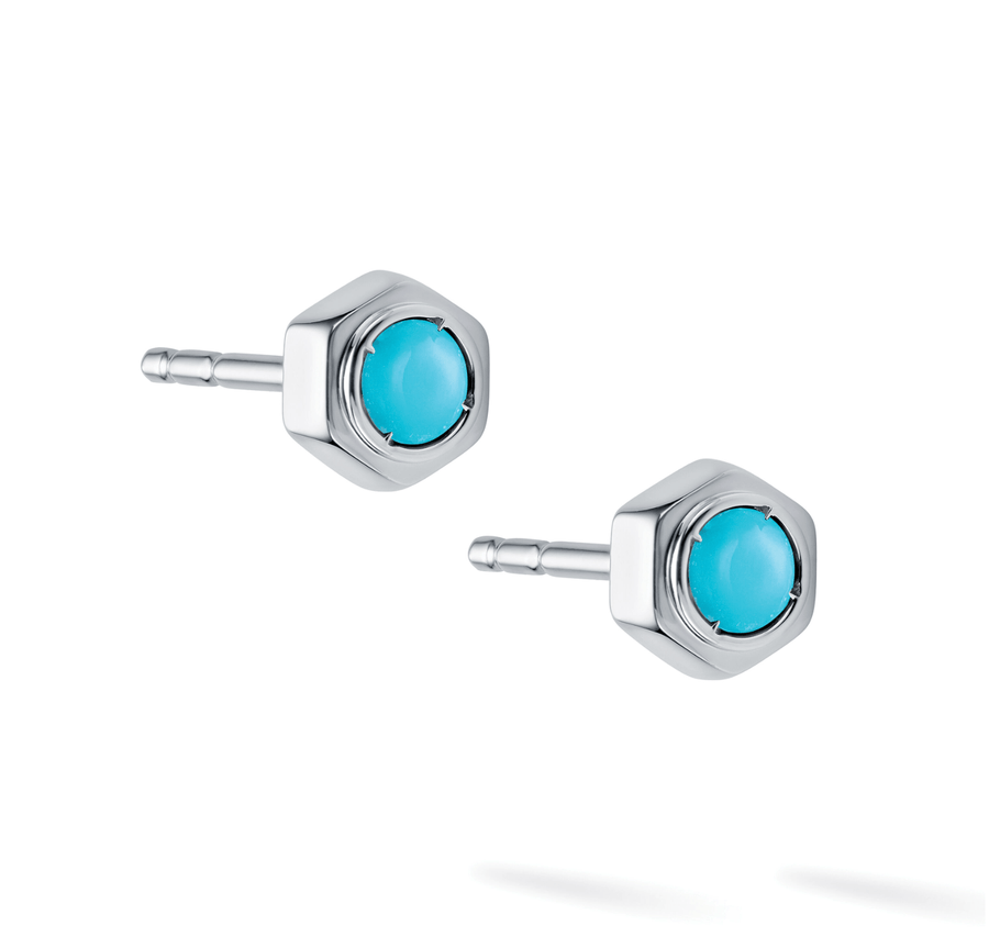 Birks Unclassified Birks Bee Chic Turquoise Silver Stud Earrings