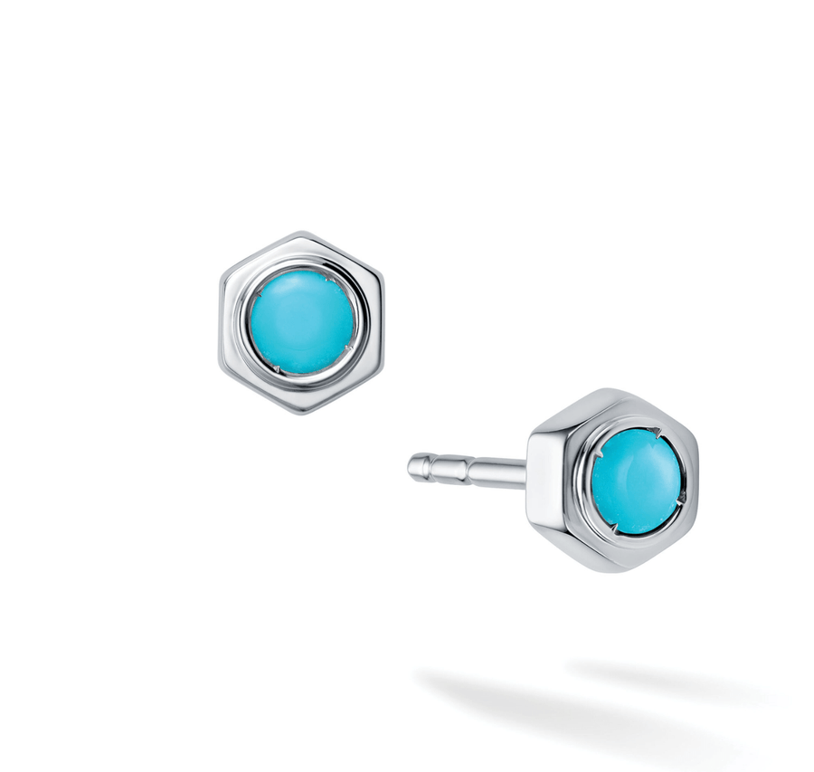 Birks Unclassified Birks Bee Chic Turquoise Silver Stud Earrings