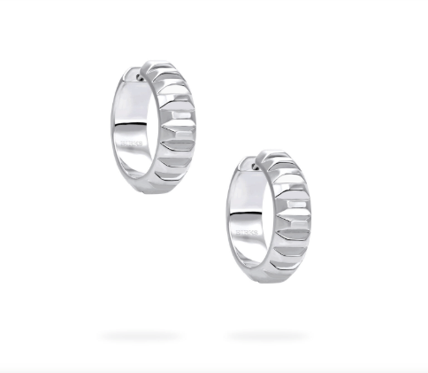 Birks Jewellery - Earrings - Hoop Birks Essentials Silver Textured Hoops