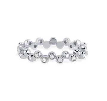 Birks Jewellery - Band - Diamond Birks Iconic 18K White Gold Stackable Diamond Splash Ring