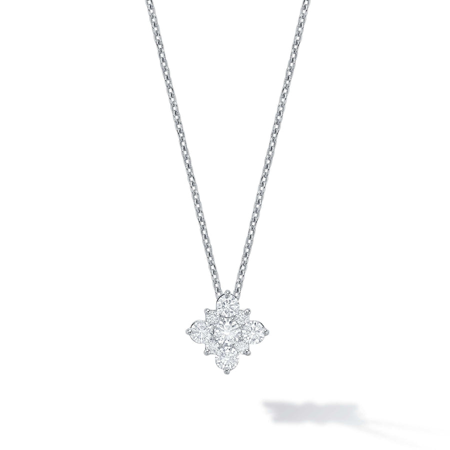 Birks Jewellery - Necklace Birks Large Snowflake Diamond Square Cluster Pendant