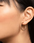 Birks Jewellery - Earrings - Hoop Birks Muse 30 mm 18k Yellow Gold Pierced Hoop Earrings