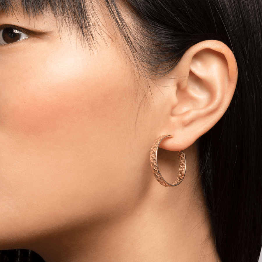 Birks Jewellery - Earrings - Hoop Birks Muse 30 mm 18k Yellow Gold Pierced Hoop Earrings