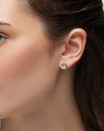 Birks Jewellery - Earrings - Stud Birks Ros&eacute;e du Matin Yellow Gold Diamond Entwine Small Circle Earrings