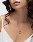 Birks Jewellery - Necklace Birks Rosee du Matin Yellow Gold Entwine Circle Diamond Necklace