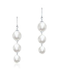 Birks Jewellery - Earrings - Drop Birks Silver Triple Baroque Pearl Drop Earrings