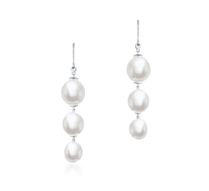 Birks Jewellery - Earrings - Drop Birks Silver Triple Baroque Pearl Drop Earrings
