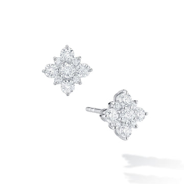 Birks Jewellery - Earrings - Stud Birks Snowflake Large Diamond Square Cluster Stud Earrings