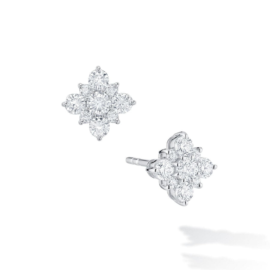 Birks Jewellery - Earrings - Stud Birks Snowflake Large Diamond Square Cluster Stud Earrings