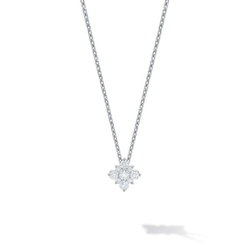 Birks Jewellery - Necklace Birks Snowflake Small Diamond Square Cluster Pendant