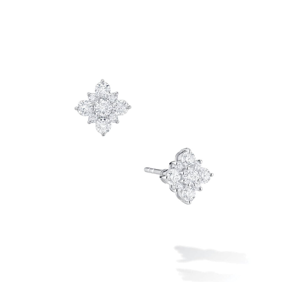 Birks Jewellery - Earrings - Stud Birks Snowflake Small Diamond Square Cluster Stud Earrings