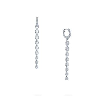 Birks Jewellery - Earrings - Drop Birks Splash Diamond Bezel Hoop Drop Earrings