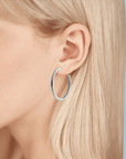 Birks Jewellery - Earrings - Hoop Birks Sterling 30mm Muse Detail Hoops