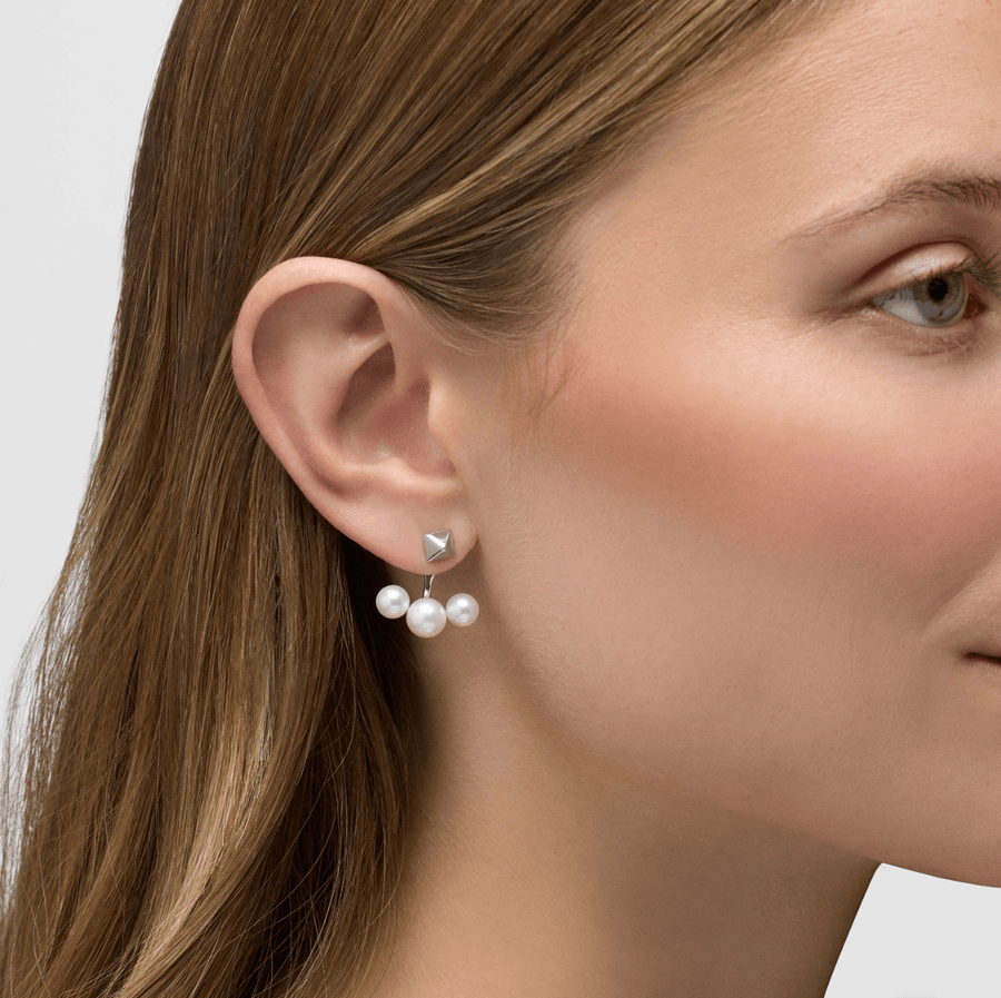 Birks Jewellery - Earrings - Stud Birks Sterling Rock and Pearl Earring Jackets