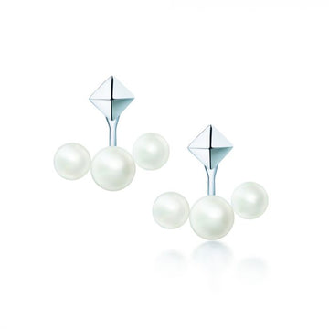Birks Jewellery - Earrings - Stud Birks Sterling Rock and Pearl Earring Jackets