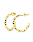 Breuning Jewellery - Earrings - Hoop Breuning 14K Yellow Gold 20mm Narrow Turned Hoops