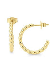 Breuning Jewellery - Earrings - Hoop Breuning 14K Yellow Gold 20mm Narrow Turned Hoops